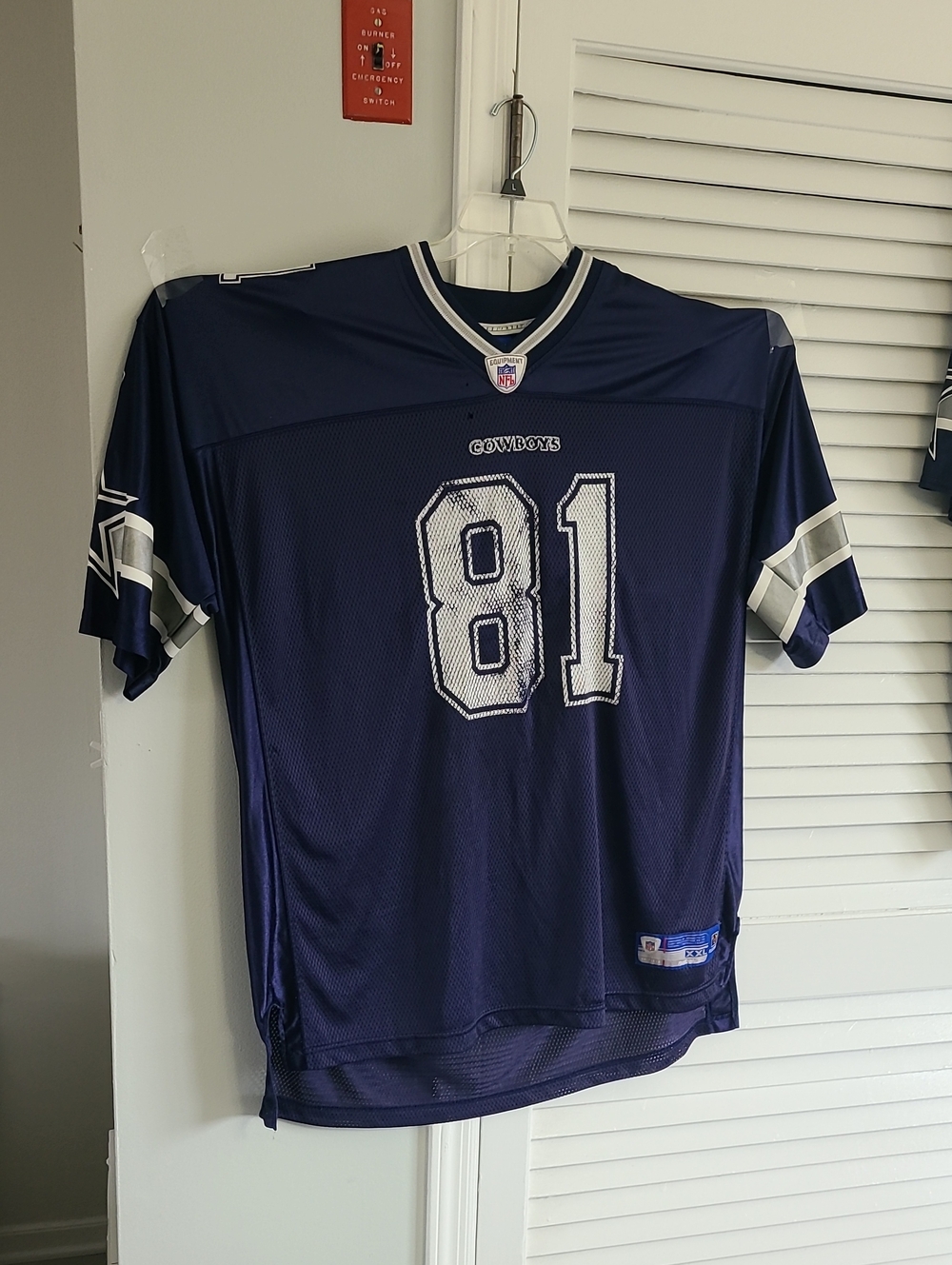 Cowboys #81 Men's Football Jersey - Navy